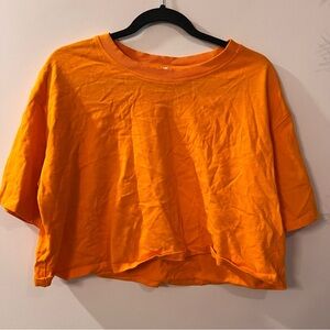 ZARA Orange Crop Tshirt - Size L